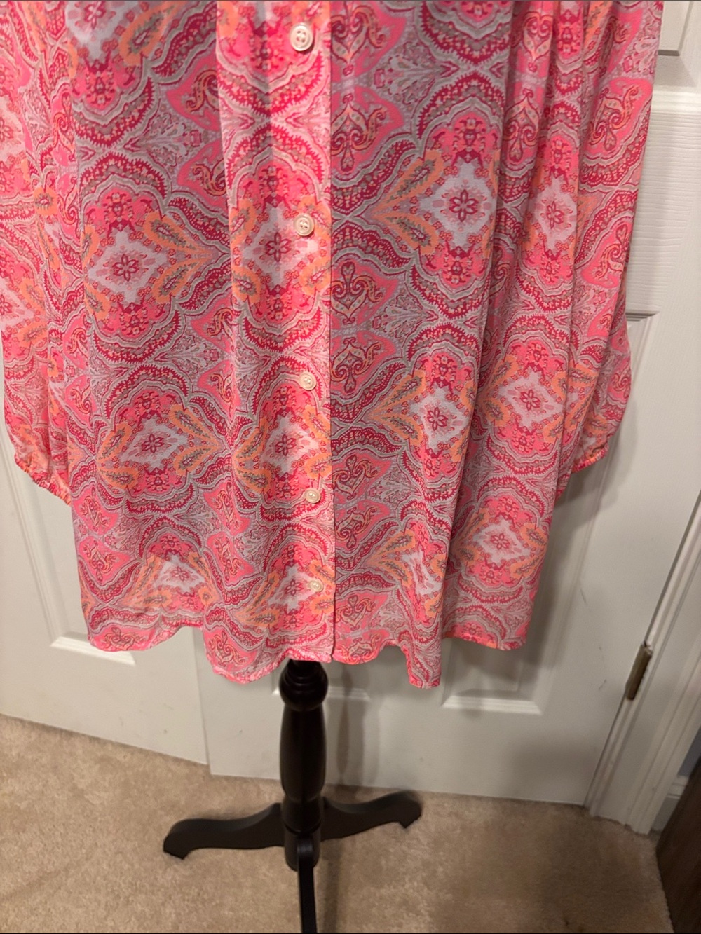 Victoria’s Secret Paisley Sheer Blouse - Picture 3 of 9
